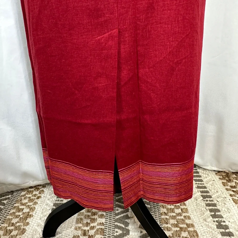Vintage New York City Design Co Linen Blend Maxi Skirt Tagged 14 Fits 10/12